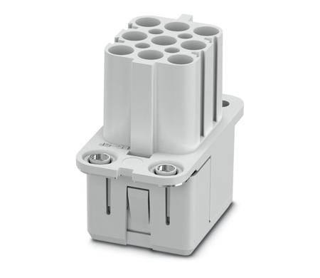 1079547 Phoenix Contact Heavy Duty Power Connector Insert, 16A, Female,  HC-COM-Q08 Series, 8 Contacts