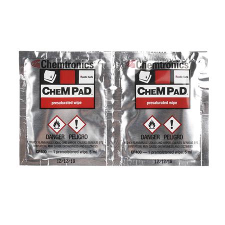 CP400 Chemtronics ChemPad Wet Isopropanol Wipes, Box of 50, 760 x 1020mm