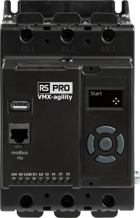 206-105 RS PRO Soft Starter, , 37 kW, 200 → 600 V, 3 Phase, IP20