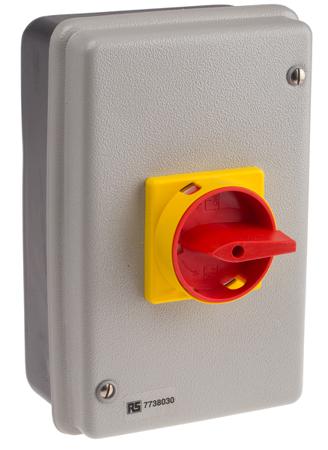 773-8030 RS PRO 4P Pole Panel Mount Isolator Switch - 80A Maximum Current, 37kW Power Rating, IP54