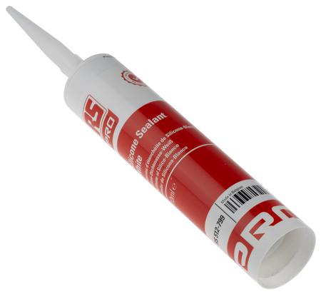 512-799 White Silicone Sealant Paste for Jointing. 310 ml Cartridge, -50 → +100 °C