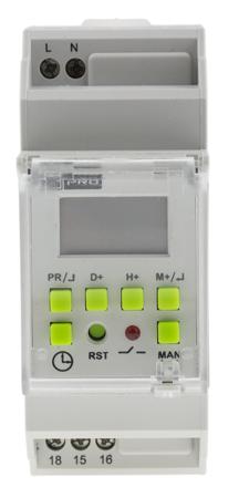 896-6885 RS PRO Digital Pulse Switch DIN Rail Time Switch 110 → 240 V ac, 1-Channel