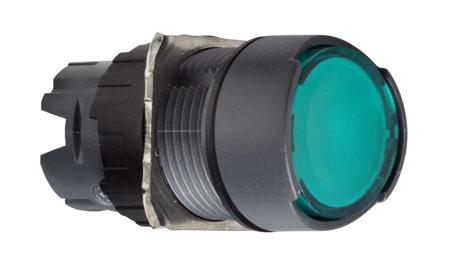 ZB6AW3 Schneider Electric Harmony Series Green Illuminated Spring Return Push Button Head, 16mm Cutout, IP65