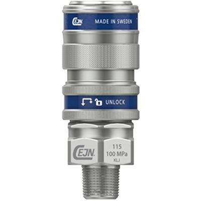 101151452 CEJN Steel Male Pneumatic Quick Connect Coupling, NPT 1/4 Male Male Thread