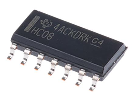 SN74HC08D Texas Instruments , Quad 2-Input AND Logic Gate, 14-Pin SOIC