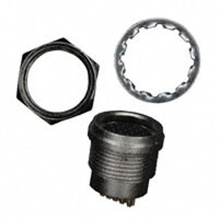 HR25A-9R-16S Hirose HR25 Series, 16 Pole Panel Mount Miniature Connector Socket, Female Contacts, Push-Pull Mating