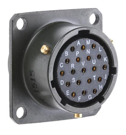 62GB-12E14-19SN Amphenol Limited, 62GB 19 Way Box Mount MIL Spec Circular Connector ReceptacleOlive, Socket Contacts,Shell Size 14,