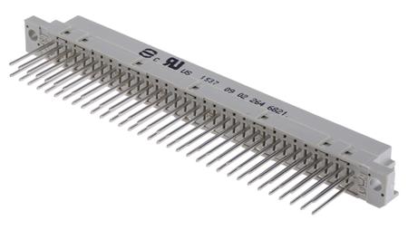 09022646821 HARTING 64 Way 2.54mm Pitch, Type B Class C2, 2 Row, Straight DIN 41612 Connector, Socket