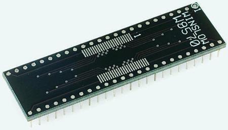 W9592RC Winslow Straight Through Hole Mount 0.8 mm, 2.54 mm Pitch IC Socket Adapter, 56 Pin Female SOP to 56 Pin Male DIP