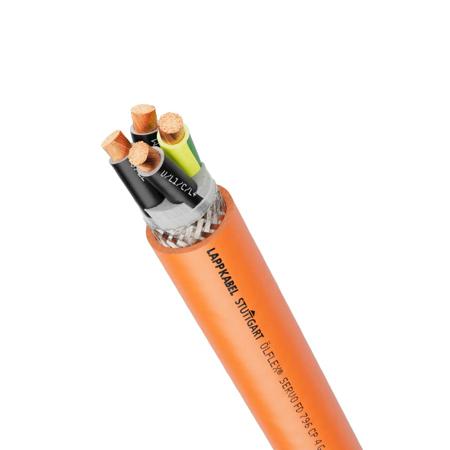 0027953 Lapp Olflex Servo Control Cable, 4 Cores, 6 mm², Servo, Screened, Orange Polyurethane PUR Sheath, 10 AWG
