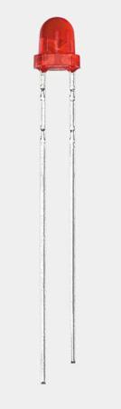 SLR-332VC3F ROHM  Red LED, 630 nm 3mm (T-1), Round Lens Through Hole package