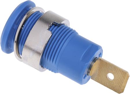 23-3060-23 Multi Contact Blue Female Banana Plug - Tab, 1kV