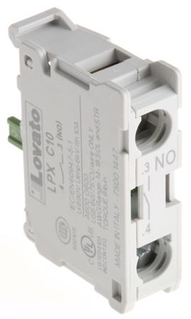 LPXC10 Lovato Platinum 22mm Series Contact Block, 690V, 1NO