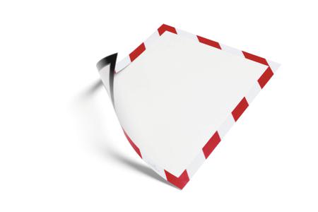 4945132 Durable MagneticDURAFRAME® MAGNETIC SECURITY Red/White A4 Metal Information Frame, 4.5mm Height, 236mm Width