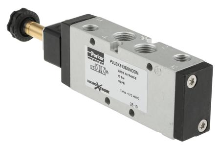 P2LBX512ESNDDN Parker 5/2 Pneumatic Solenoid Valve - Solenoid/Spring G 1/4 Viking Xtreme Series