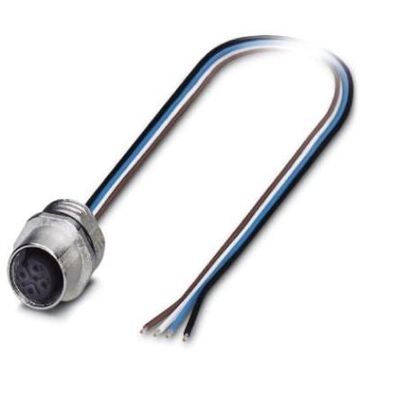 1529412 Phoenix Contact Straight Female M12 to Connecter, 1m