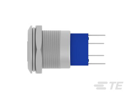 1-2316366-7 TE Connectivity Alcoswitch AV19 Series Illuminated Push Button Switch, Momentary, Threaded, DPST, Red/Yellow LED, 250V
