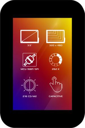 4DLCD-35480320-CTP-CLB-IPS 4D Systems  TFT TFT LCD Display / Touch Screen, 3.5in, 320 x 480pixels