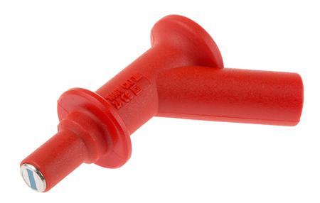 66.9516-22 Staubli Red, Male to Female Test Connector Adapter and Nickel Plated - Socket Size: 4mm