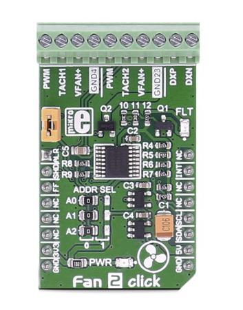 MIKROE-2708 MikroElektronika Fan 2 Click for MAX31760