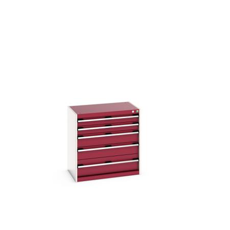 40012017-24V Bott 5 Cabinet, Steel, 800mm x 525mm x 800mm, Red