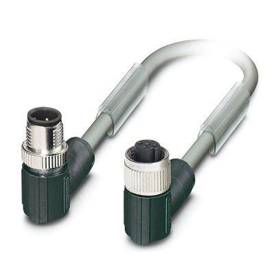 1419074 Phoenix Contact SAC Bus Cable, 2 Cores, 0.25 mm² 24 AWG, Screened, 500 mm, Silver Polyurethane Sheath