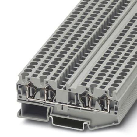 3031445 Phoenix Contact  ST 4-QUATTRO Series Grey, 4mm², Single-Level, Spring Clamp Termination, ATEX, IECEx