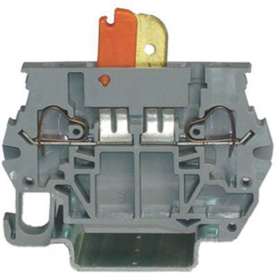 262-4328 RS PRO Grey Disconnect Terminal Block, 4mm², 1-Level, Spring Termination