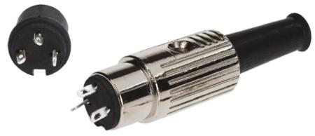 491-071 RS Pro YE-147XS Series, 3 Pole Din Socket Socket, 1A, 100 V ac, Push Lock