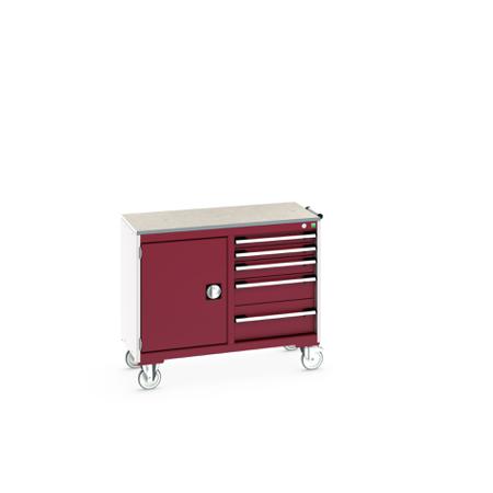 41006008-24V Bott 1 Door, 5 Drawer Sheet Steel Floor Standing Storage Cabinet, 1050 X 525 X 890mm