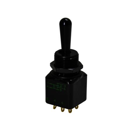 12145X778 APEM Toggle Switch, Panel Mount, On-(On), DPST, Solder Lug Terminal, 30V dc