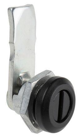 146-1802 Die-Cast Zinc Alloy (Latch), Zinc Alloy (Housing) Black Powder Coated Cabinet Lock, Square Head to unlock
