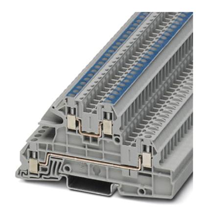 3076035 Phoenix Contact  UTI 2.5-L/N Series Grey, Triple-Level, Screw Termination