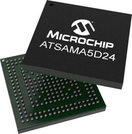 ATSAMA5D24C-CU Microchip , ARM Cortex A5 Microprocessor SAMA5D2 32bit ARMv7-A 500MHz 256-Pin TFBGA