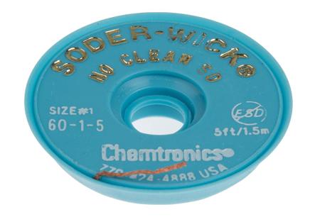 60-1-5 Chemtronics 1.5m No Clean Desoldering Braid, Width 0.8mm