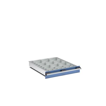 43020764 Bott Polypropylene, Recycled Plastic Storage Rack, 750mm x 650mm x 100mm, Light Grey