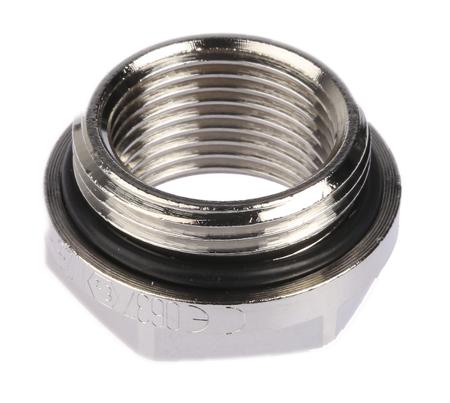 52104572 Lapp Cable Gland Adapter Reducer, Metallic, Nickel Plated Brass, IP68 M25 → M20