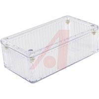 1591CTCL Enclosure; Polycarbonate; 4.7 in. L x 2.6 in. W; Philips Head Screw; 0.16 in.