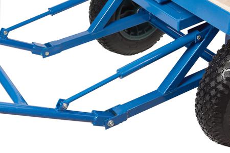 672-784 RS Pro Flatbed PUR Platform Trolley, 1500 x 760 x 505mm, 750kg Load