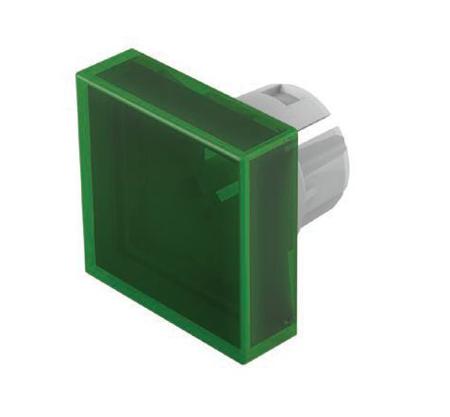 61-9351.5 Indicator Lens Flat Style, Green, 20mm Long