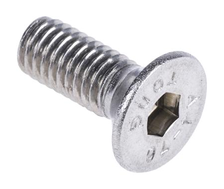 232-8467 RS PRO Stainless Steel Hex Socket Countersunk Screw, ISO 10642, M6 x 16mm