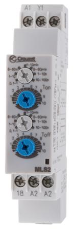 88827054 Crouzet DIN Rail Mount Timer Relay, 24 → 240V ac, 1-Contact, 0.1 s → 100h, 1-Function, Solid State