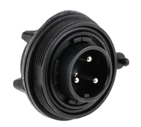PX0730/P Bulgin Circular Connector, 3 Contacts, Panel, Standard Connector, Plug, Male, IP68, IP69K, Standard Buccaneer Series