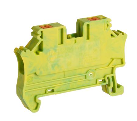 1088730 Phoenix Contact  PTV Series Green/Yellow, Push In Termination