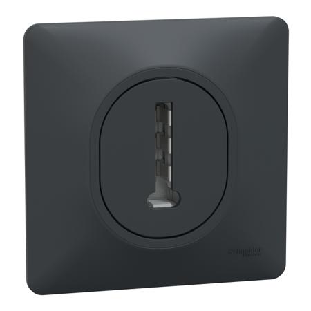 S340496 Schneider Electric Black Telephone Socket 1-way