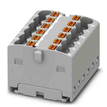 3002799 Phoenix Contact Distribution Block, 12 Way, 2.5mm², 17.5A, 450 V, Grey