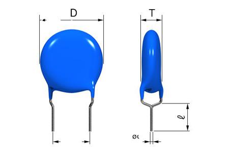 CK45-B3AD102KYNNA TDK Single Layer Ceramic Capacitor (SLCC) 1000pF 1kV dc ±10%, CK45, Through Hole