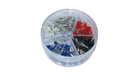 ST 1 B DIN NEMIQ, ST Insulated Bootlace Ferrule, Black, Blue, Grey, Red, White