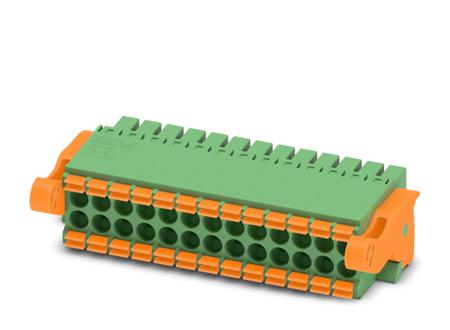1790593 Phoenix Contact, 3.5mm Pitch, DFMC 1.5/13-ST-3.5-LR, 26 Way, Pluggable Terminal Block, Plug, Cable Mount, Spring Cage