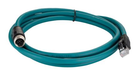 282-5418 RS PRO Straight Male 8 way M12 to Straight Male 8 way RJ45 Cable, 2m